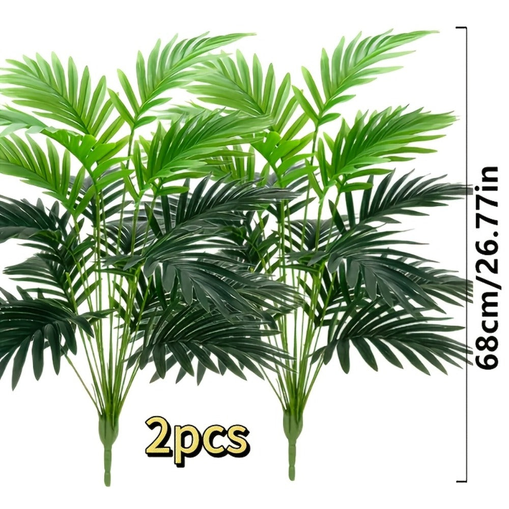 Realistic Artificial Plants 2pcs ¨C Lifelike Fake Plant Decor for Indoor & Outdoor, Home, Wedding, Garden & Festival Celebrations, Elegant Faux Greenery Decoration Set