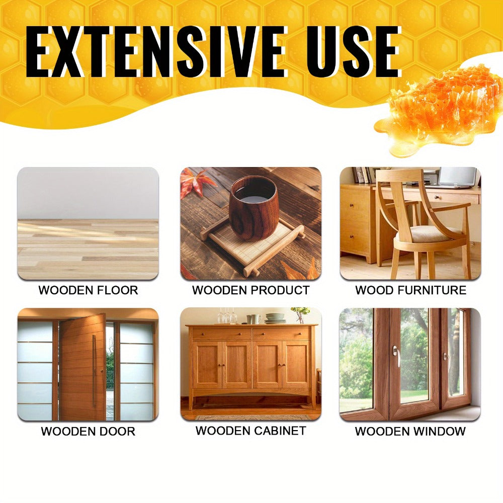 Beeswax Floor Cleaner & Polish - Natural Wood Floor Care Agent with Hydrogen Peroxide, Dust Prevention & Bright Polishing for Hardwood, Laminate & Tile Floors