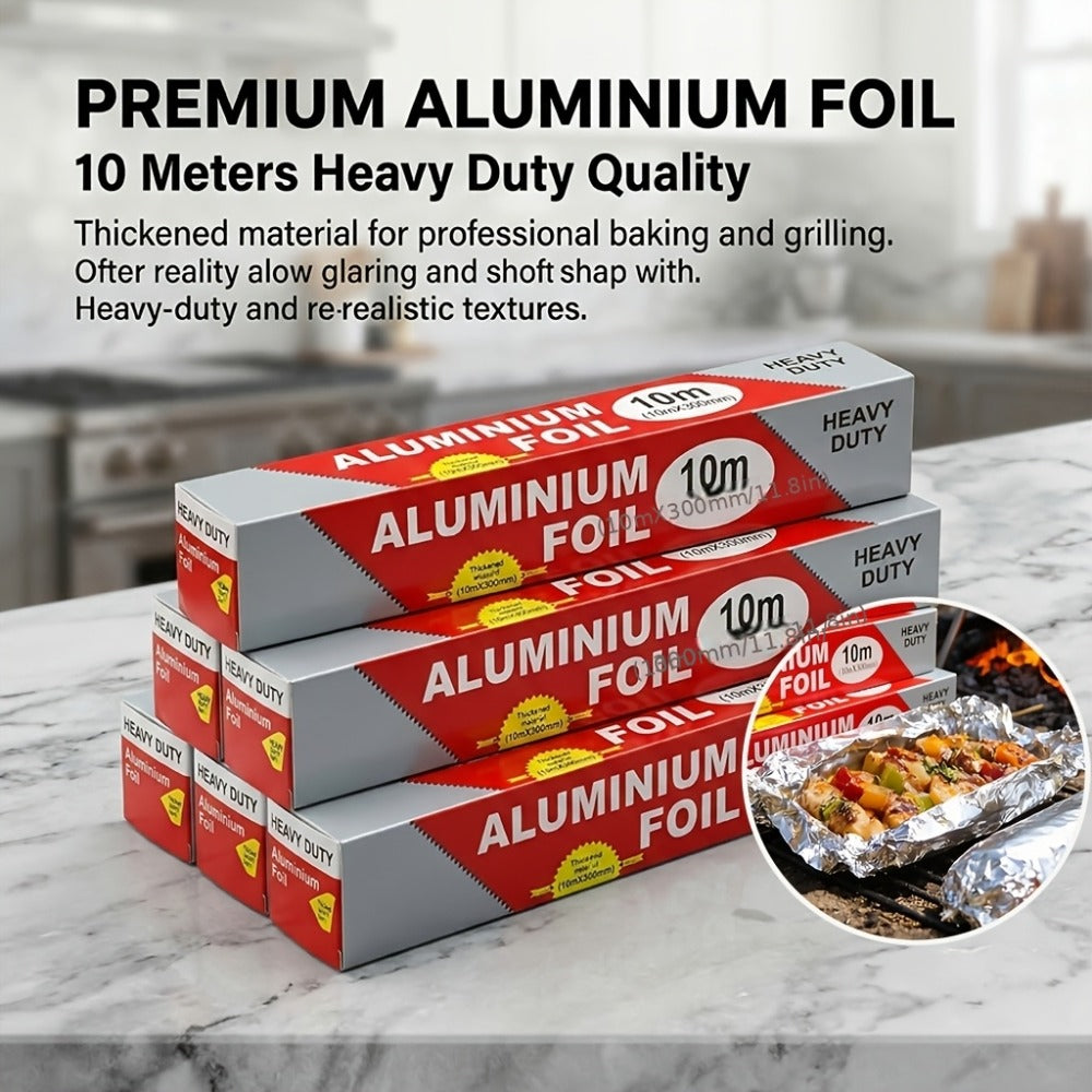 Aluminum Foil Rolls Heavy Duty ¨C Thick Tin Foil for Baking, Grilling, BBQ & Food Wrapping, Disposable Kitchen Foil for Restaurants & Home, Perfect for Camping, Corn, Hot Dogs & Sandwiches