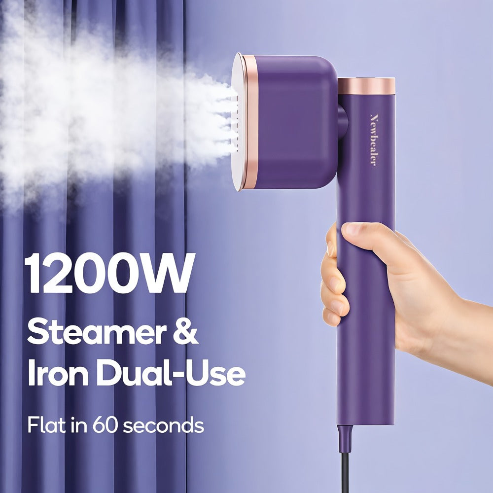 Handheld Garment Steamer 1200W ¨C Portable Clothes Steamer with 15-Second Heat-Up, Dual Steam Settings, Lightweight Travel & Home Steam Iron for Suits, Dress Shirts & Formal Wear