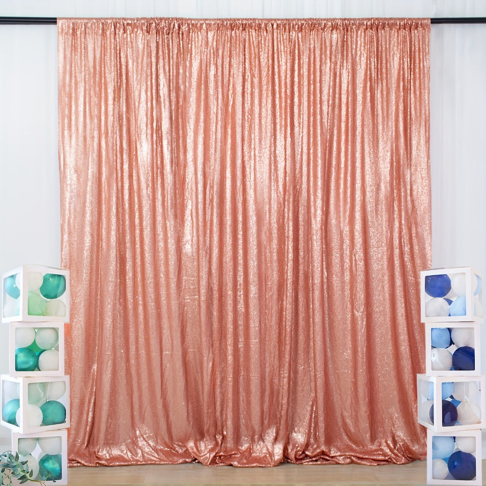 Sequin Backdrop Curtain for Party Wedding - 4x8ft Shimmering Glitter Curtain for Birthday Photo Booth Stage Decoration, Easy Hang, Multi-Color
