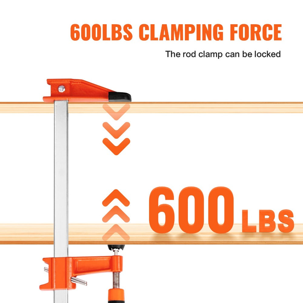 Bar Clamps for Woodworking 36 Inch 2-Pack, Quick-Change F Clamp Spreader with 600 lbs Load Limit, 2.5¡± Throat Depth, Cast Iron Jaw & Carbon Steel Slide Bar, Wood Clamps for Furniture & Metalworking
