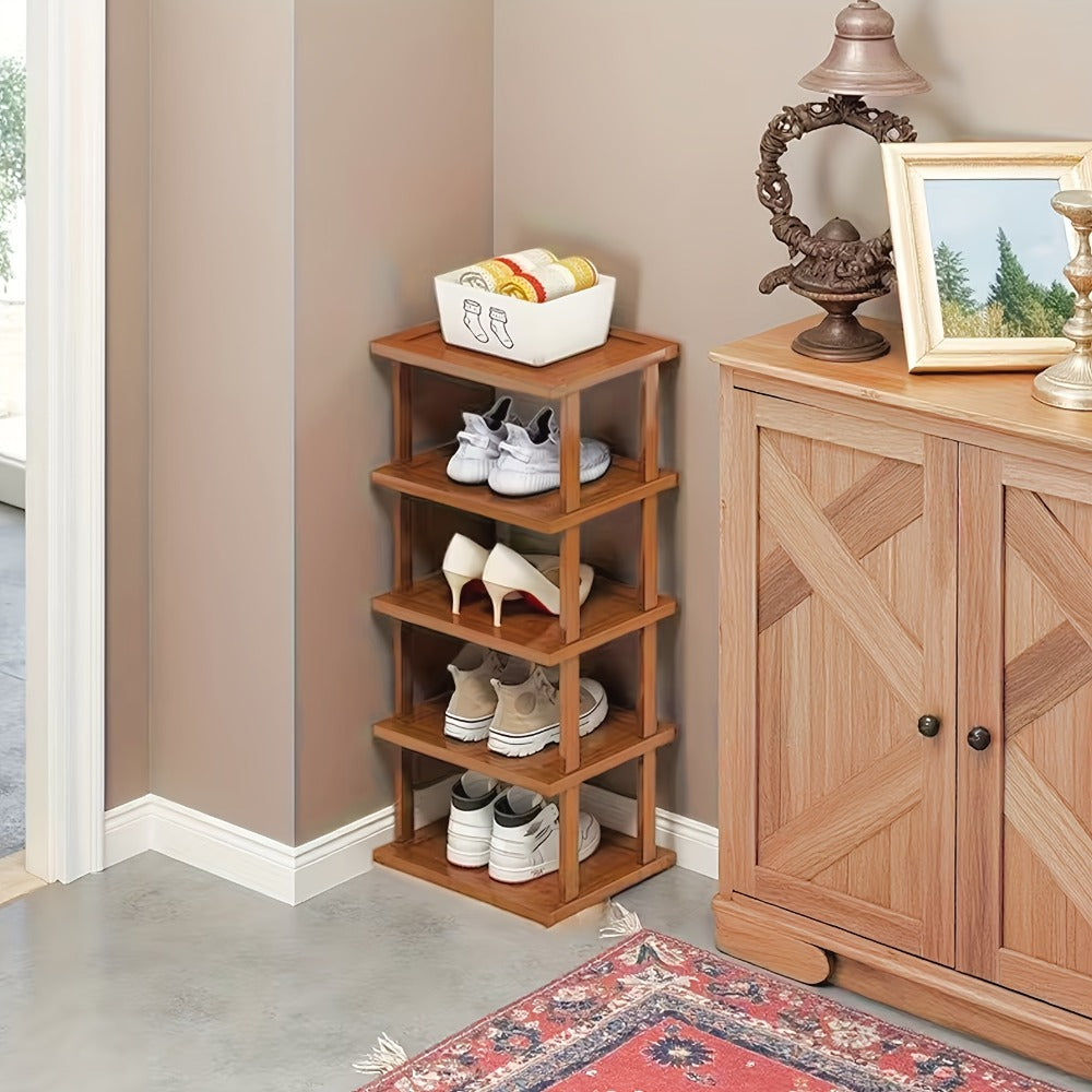 Bamboo Shoe Rack 6 or 9 Tier ¨C Space-Saving Wood Grain Shoe Organizer, Easy Assembly Freestanding Shoe Shelf for Entryway, Living Room, Bedroom & Dorm