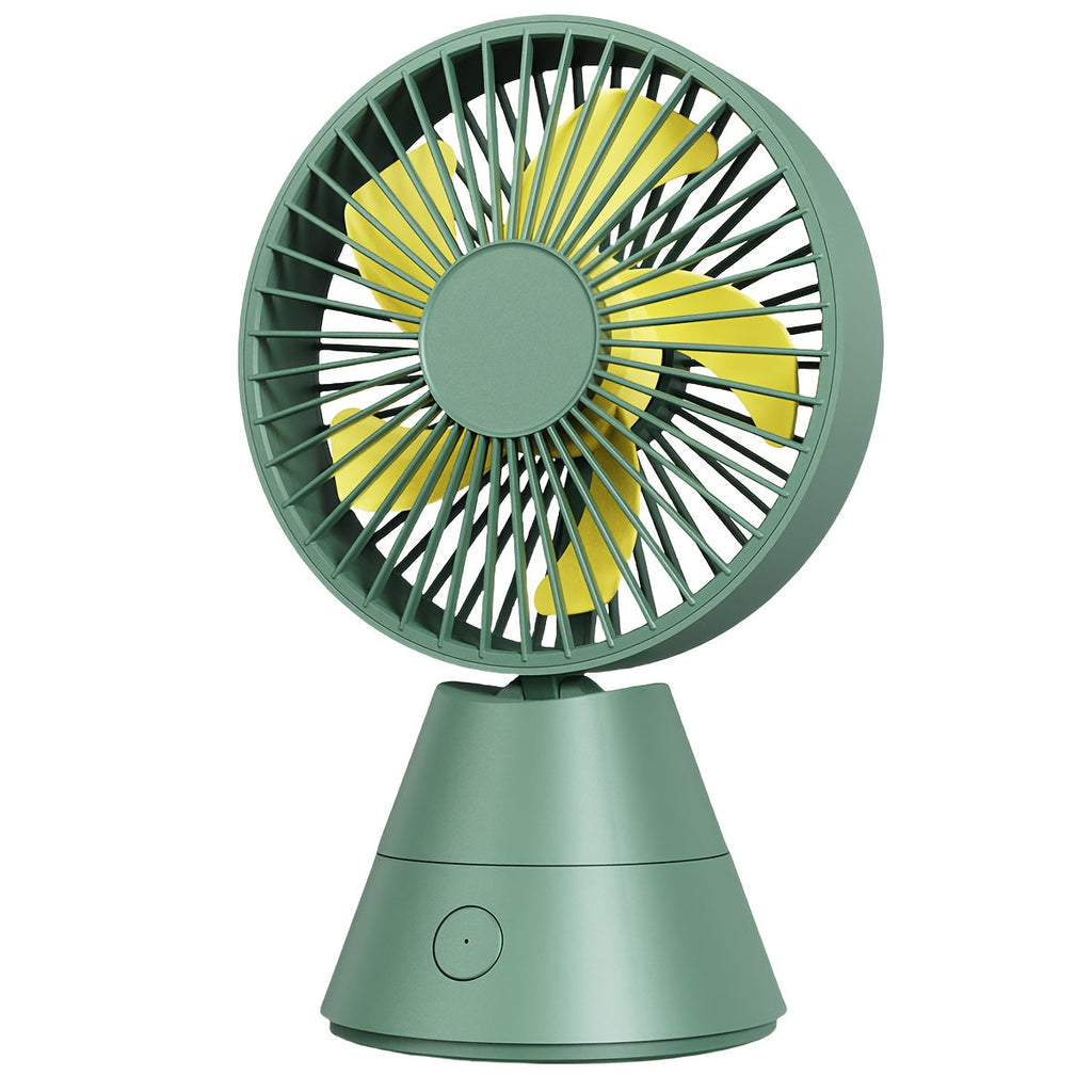 Desktop Fan Auto Oscillating 1800mAh USB Rechargeable, Portable Personal Fan with Wide-Angle Swing, Lightweight Compact Cooling Fan for Home, Office, Dormitory, Outdoor and Travel