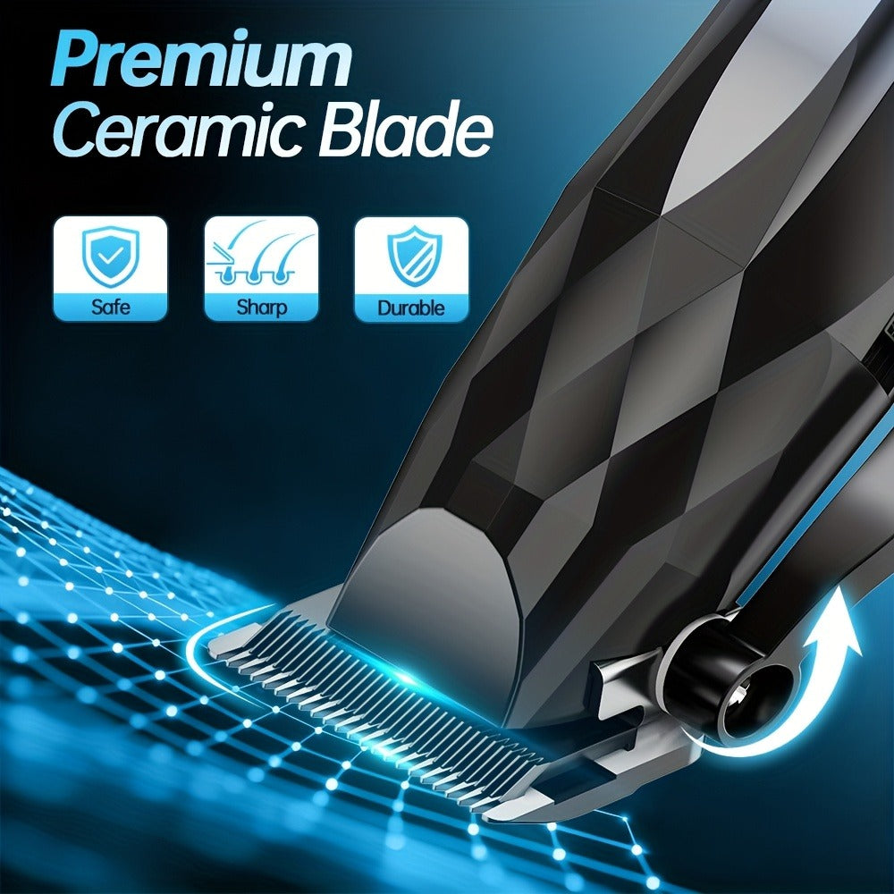 Electric Hair Clipper 2-Pack for Men - Professional Cordless Hair Trimmer Set for Home Car Business Travel, Rechargeable Portable Barber-Grade Clipper Kit, Great Gift for Men