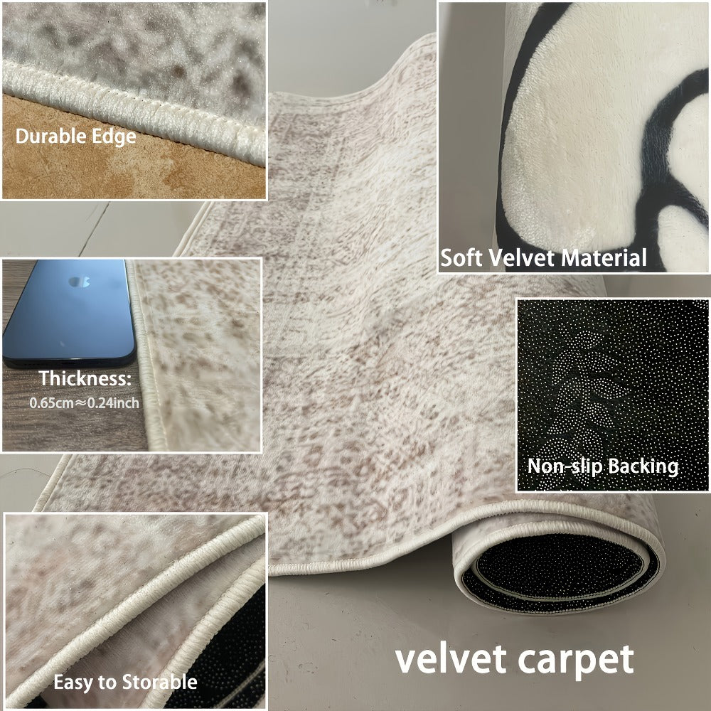 Large Area Rug for Living Room Bedroom ¨C Soft Fluffy Persian Bohemian Style Floor Mat, Anti-Slip Backing, Machine Washable, Vintage Carpet for Modern & Traditional Decor, Multiple Sizes