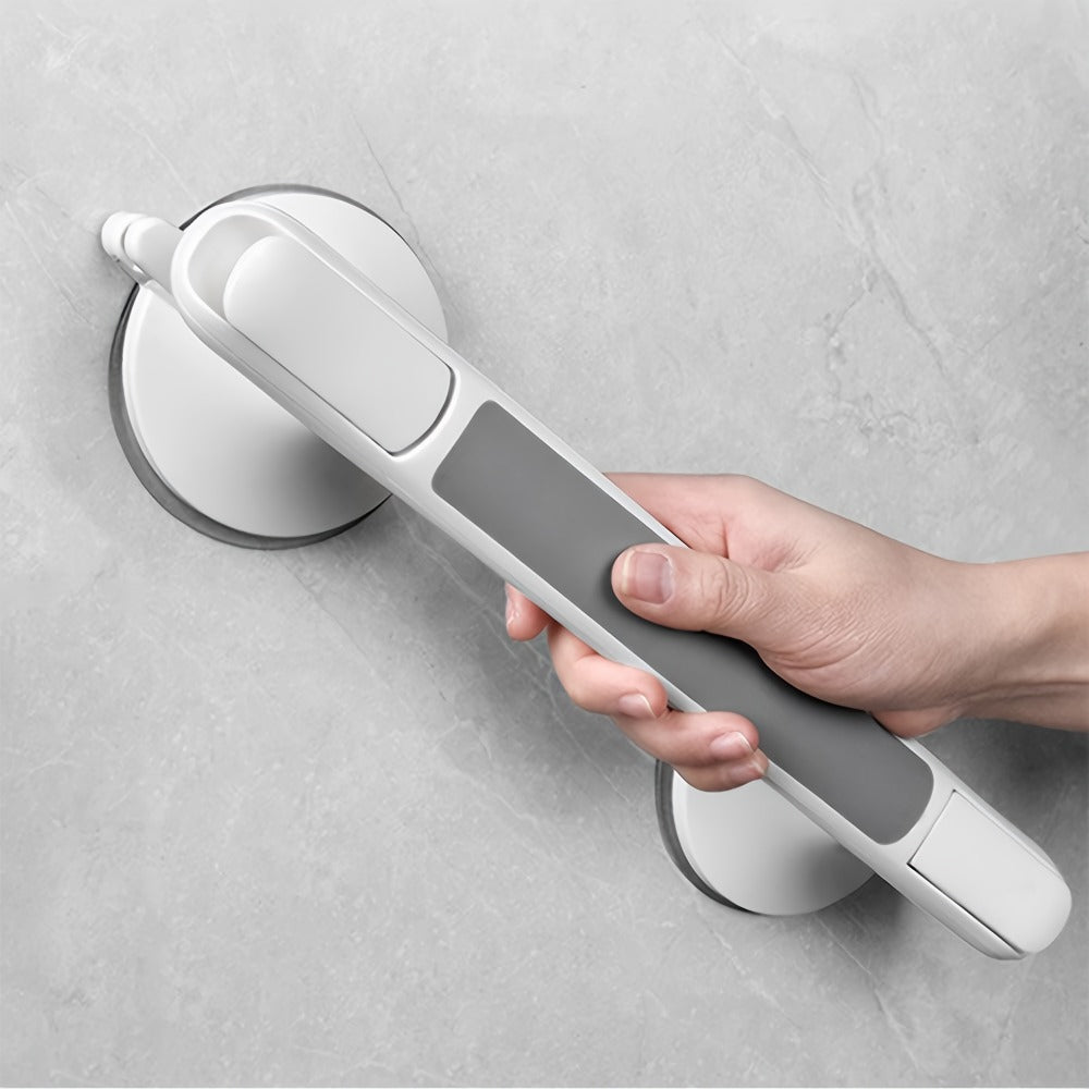 Safety Grab Bar for Seniors - Suction Cup Handrail for Bathroom, Non-Slip Bathtub Rail, Elderly Assist Handle, No Drill Wall Bar for Shower, Toilet, Kitchen Support