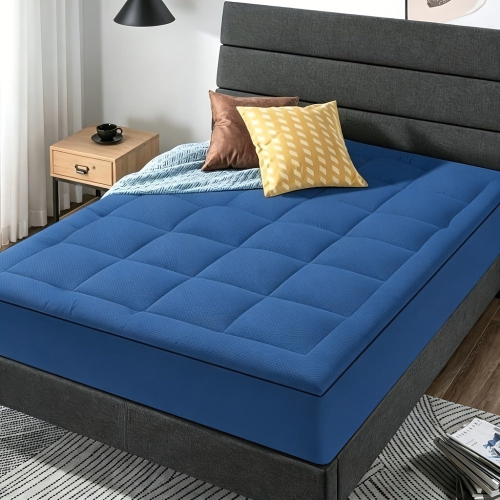 Cooling Mattress Topper Plush Pillow Top Down Alternative Overfilled 8-21 Inch Deep Pocket Machine Washable Twin Twin XL Full Queen King California King