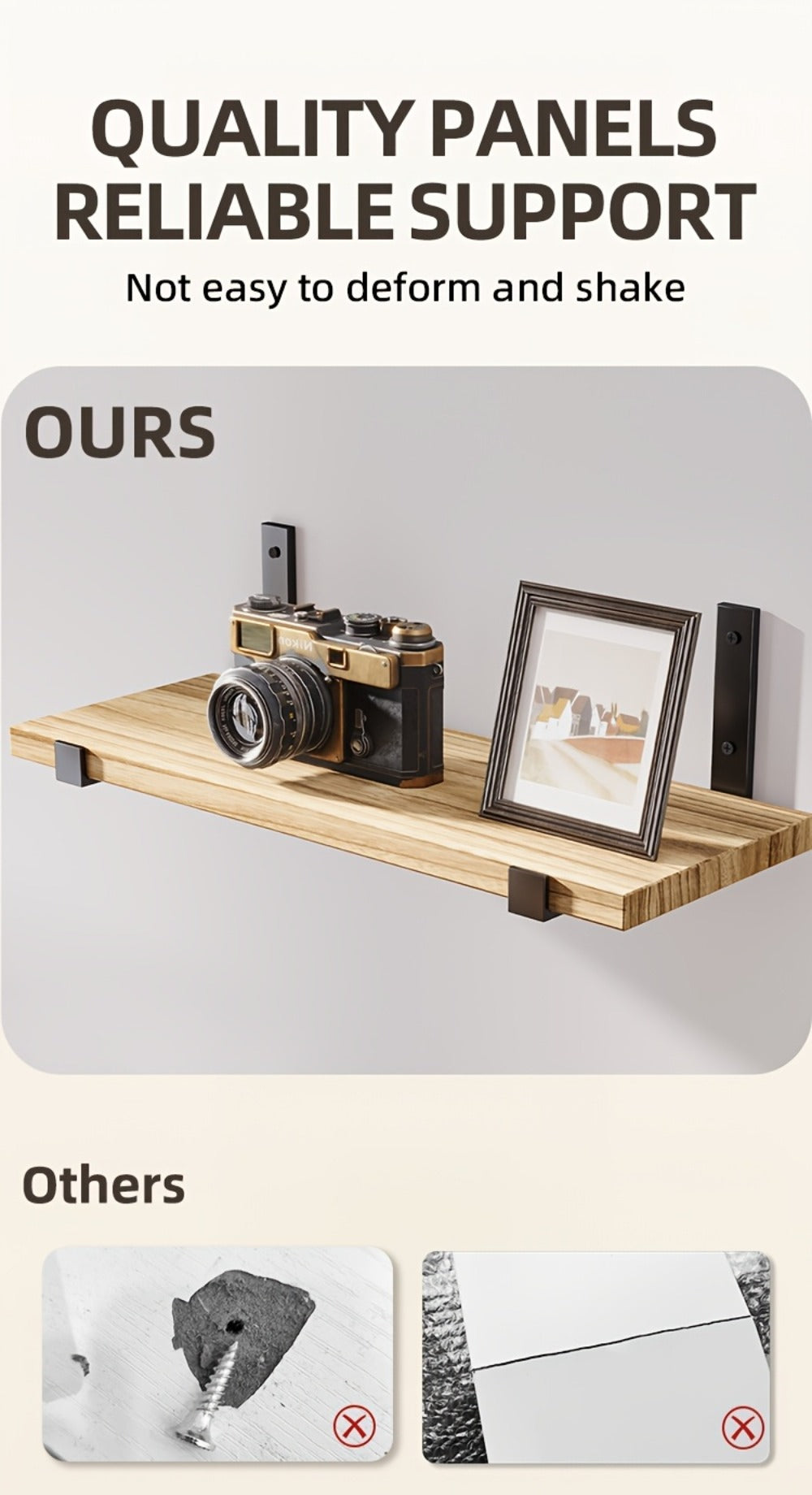 Floating Shelves for Wall 10 Pack 15.8x5.9 Inch Wall Mounted Shelf for Bedroom Kitchen Bathroom Living Room Plants Books Photos Home Decor