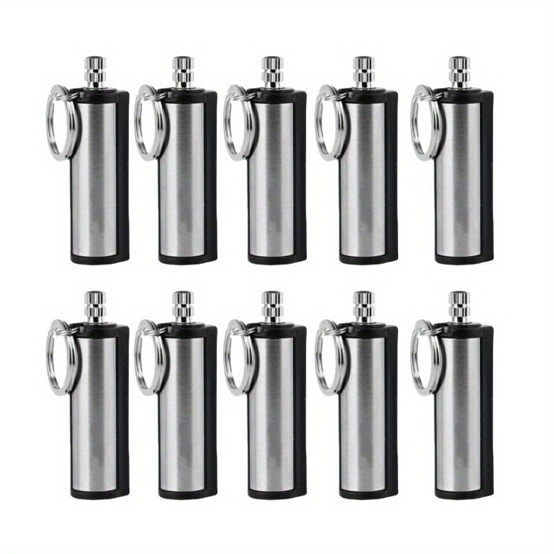 Metal Match Kerosene Lighter 10pcs, Emergency Survival Matches Multi-Functional Keychain Fire Starter for Outdoor Camping Hiking Survival Gear, Windproof Reusable Fire Starting Tools ¨C No Lighter Fuel Included