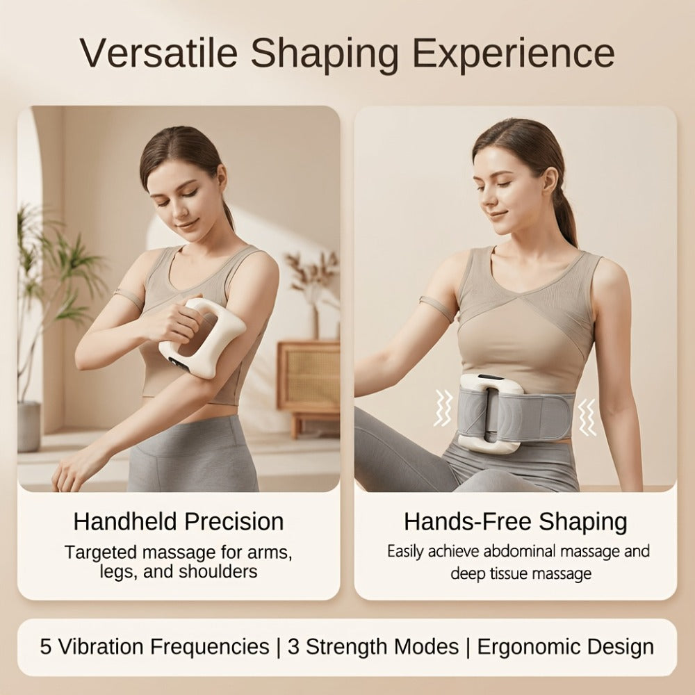 Massage Ring Fascia Massager ¨C Mini Neck Waist & Full Body Muscle Relaxing Ring with Massage Belt, Multi-Function Fitness Relaxation Tool for Back, Waist & Neck, Portable Gift for Men Women