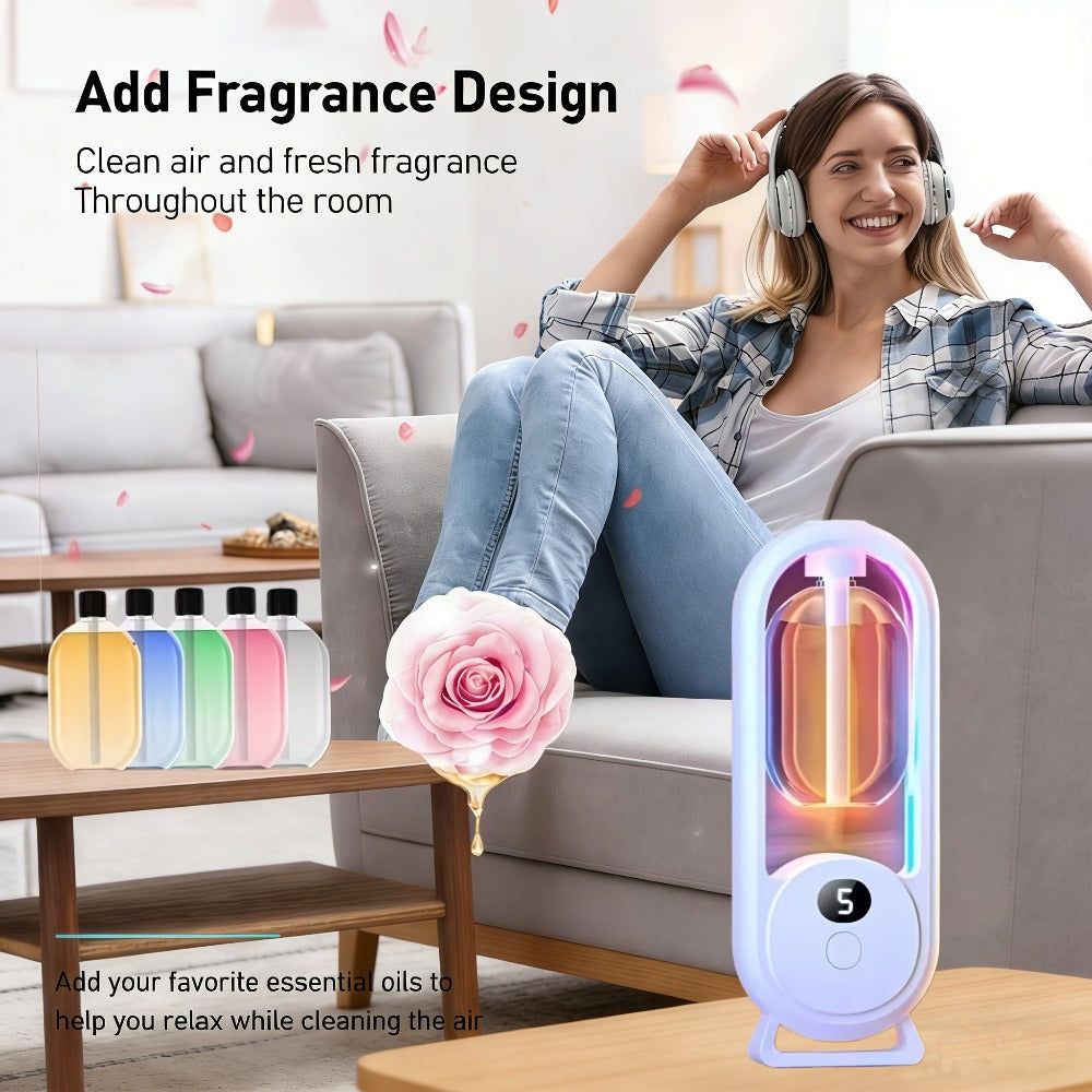 Aroma Diffuser with Essential Oils Set Cool Mist Humidifier 5 Settings for Bedroom Living Room Hotel Spa Yoga Home Relaxation Aromatherapy Diffuser Gift Set with 1 or 3 Essential Oil Bottles