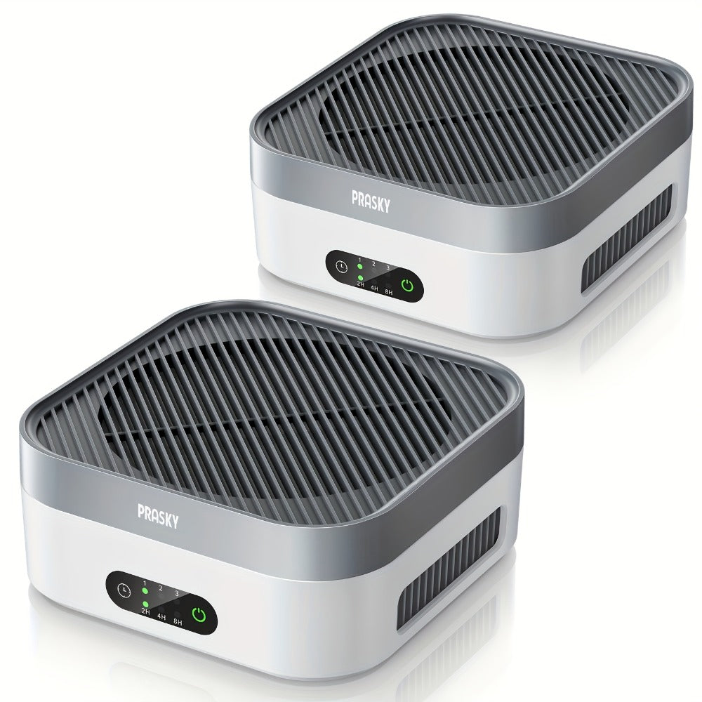 True HEPA Air Purifier for Home & Bedroom Up to 600 Sq Ft | USB-C Powered, 16dB Sleep Mode, Touch Screen Timer, 3-Stage Filtration | Removes Pets, Dust, Pollen, Smoke & Odors | Portable Grey & White