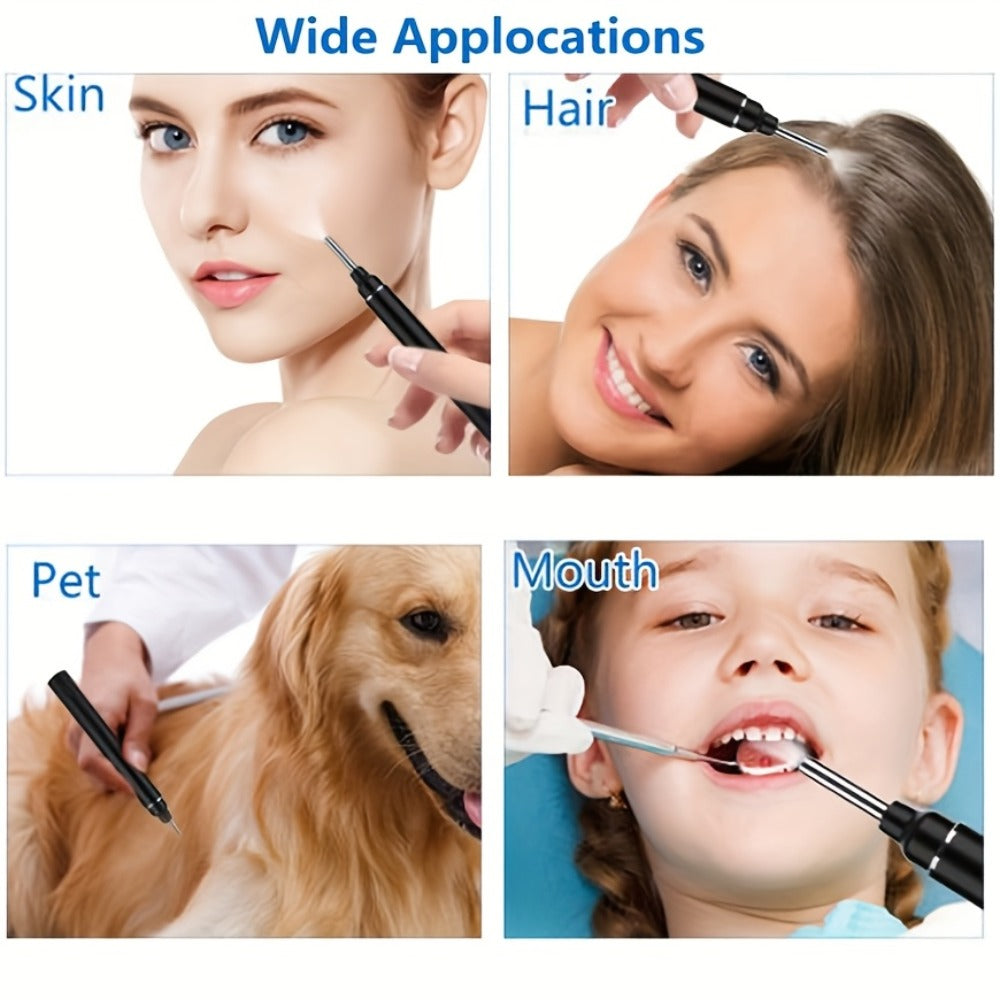 Wireless Ear Camera Ear Wax Removal Kit 1080P HD 6-LED ¨C App-Controlled Visual Ear Cleaner for Adults and Pets, Compatible with All Smartphones, Multiple Cleaning Heads, Portable Ear Scoop Tool