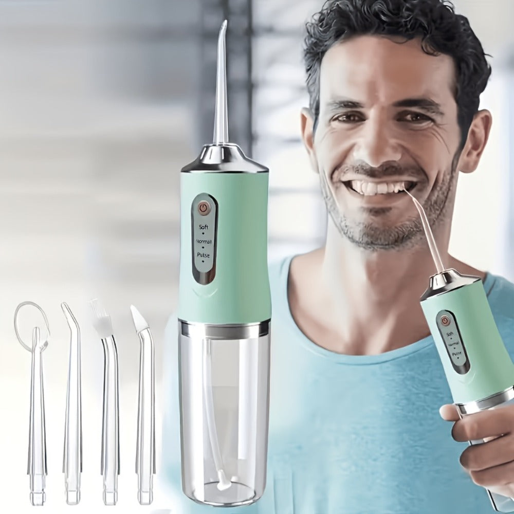 Oral Irrigator with 360¡ã Rotatable Nozzle & Smart Chip Pressure Control ¨C Electric Water Flosser for Deep Tooth & Gum Cleaning, 4 Colors, Portable Dental Mouth Rinser for Home & Travel