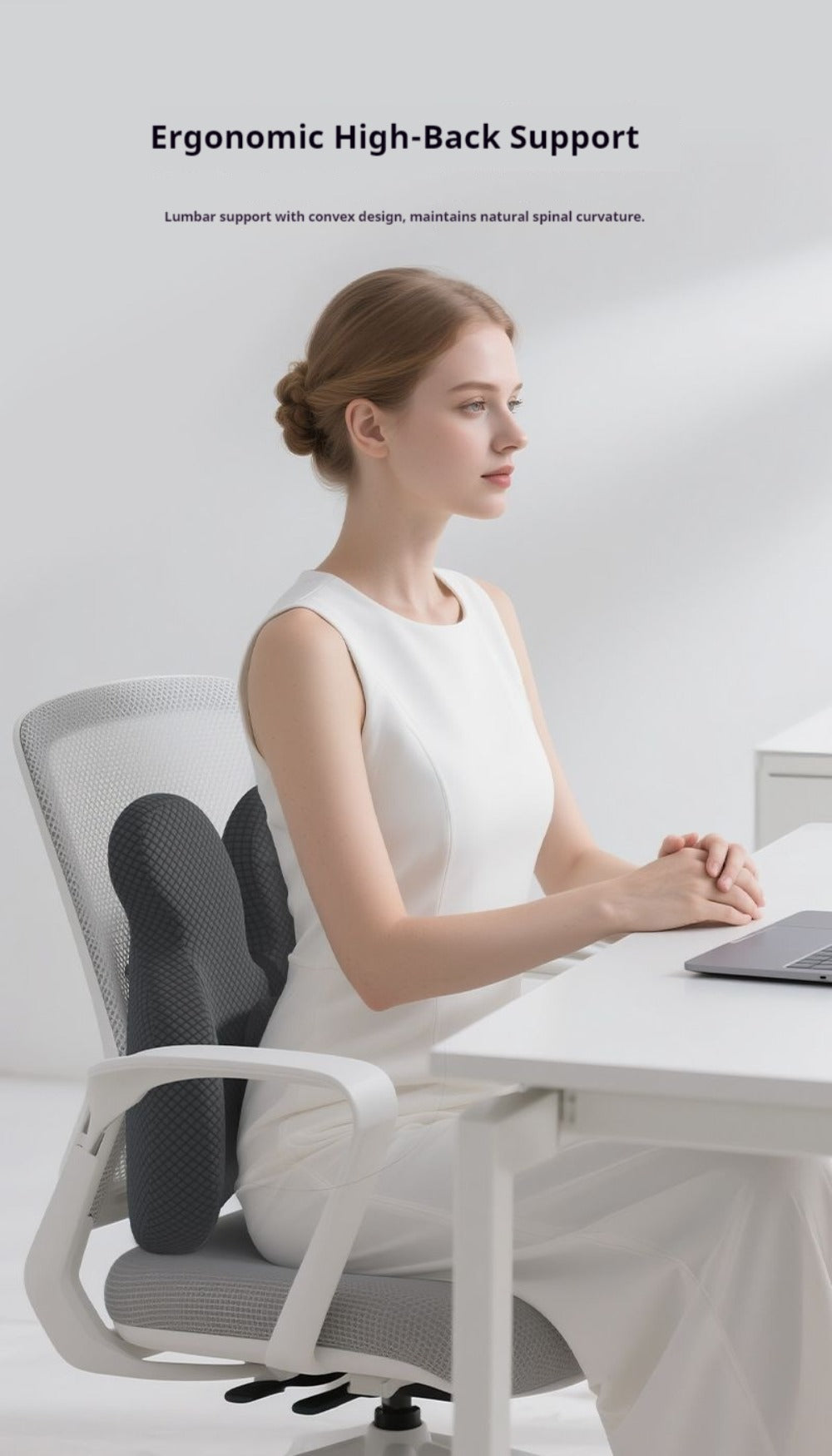 Lumbar Support Cushion & Seat Cushion Set ¨C Ergonomic Office Chair Pillow for Lower Back Pain Relief, Breathable Memory Foam Waist & Hip Support for Home, Car & Desk Chair