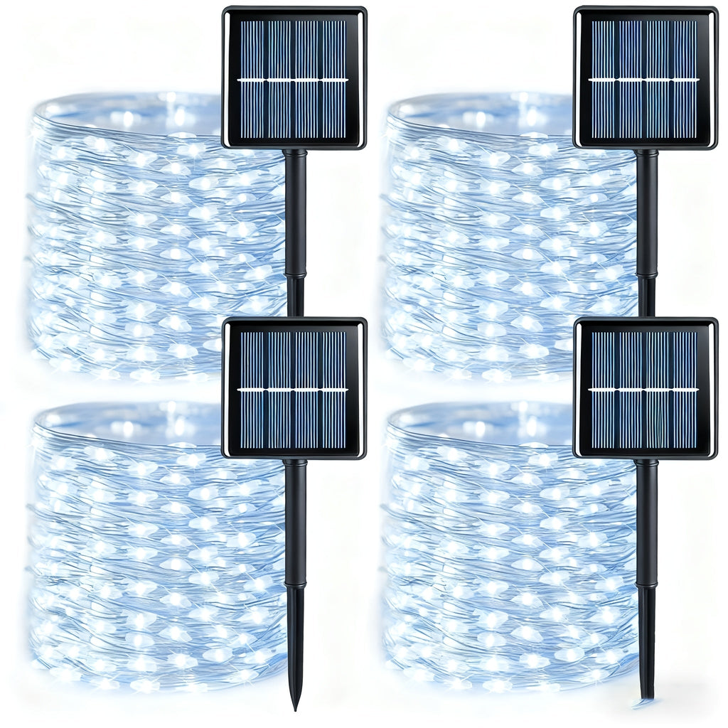 4Pack Solar String Lights 400 LED Outdoor Fairy Lights 160FT 8 Modes Waterproof Garden Patio Christmas Wedding Party Decoration