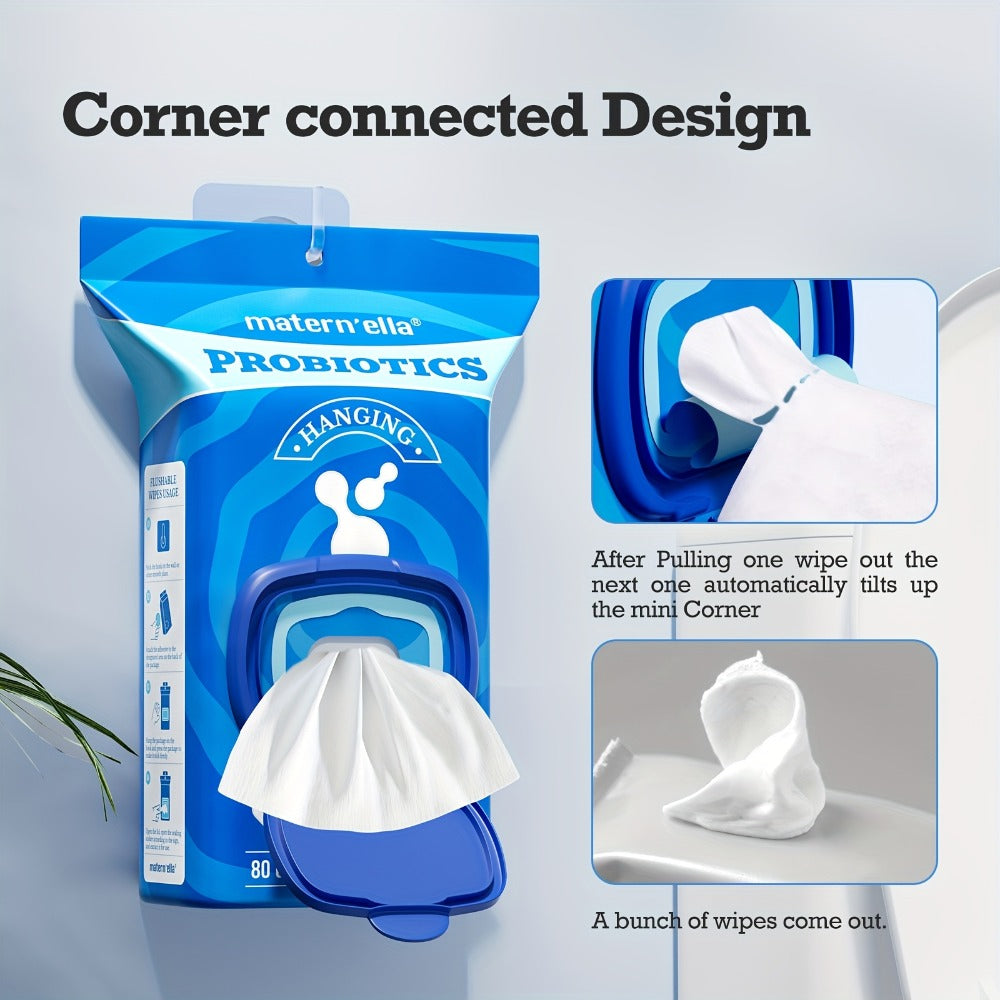Flushable Wet Wipes for Adults with Probiotics ¨C Plant-Based Fibers, Fragrance Free, Sewer Safe, Soft & Thick Disposable Butt Wipes, Travel & Camping Must-Have, for Incontinence & Personal Care (3/5/6/8 Packs)