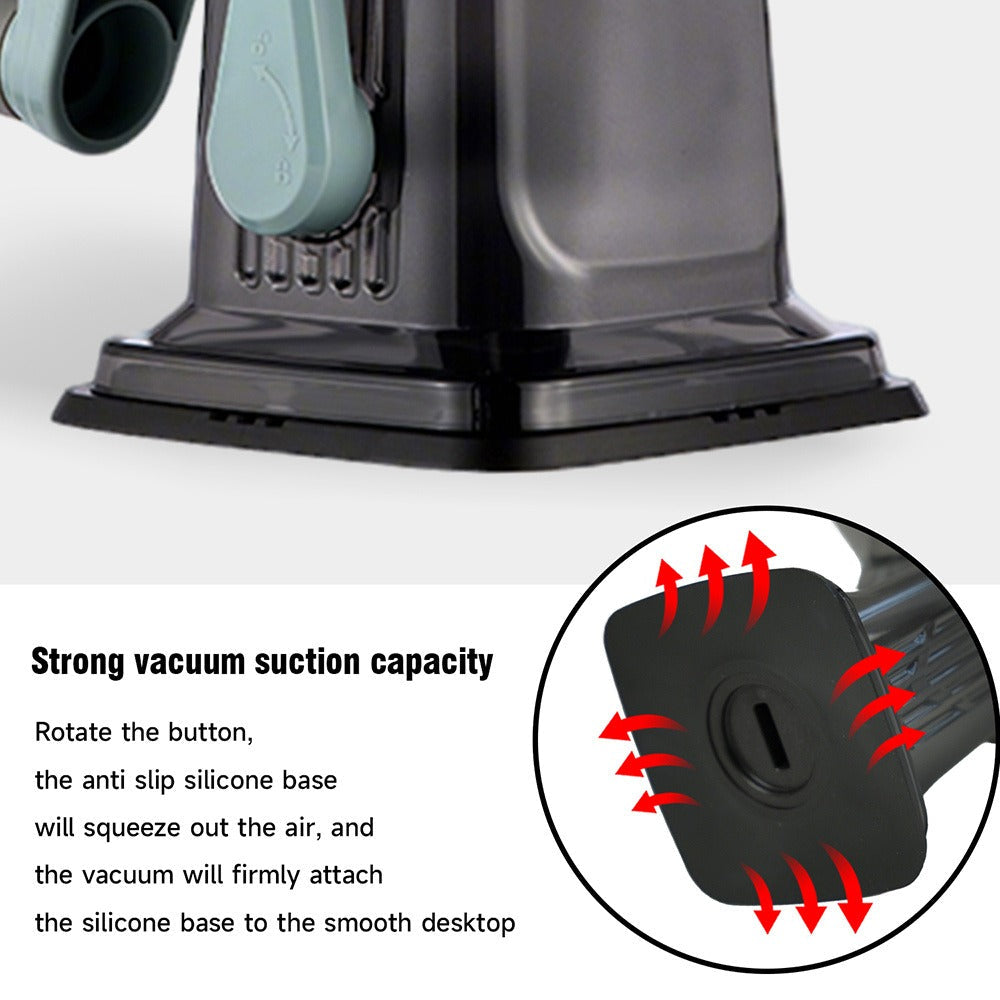 Rotary Vegetable Chopper Cheese Grater 5 Interchangeable Drum Blades Suction Base Ergonomic Handle for Cheese Vegetables Nuts Slicing Shredding