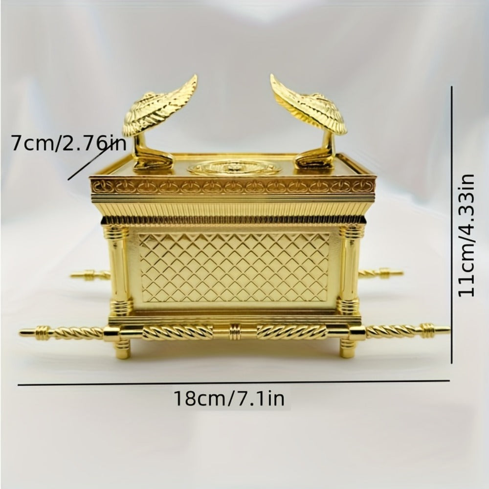 Ark of the Covenant Figurine ¨C Golden Artisan Tabletop Statue, Spiritual Religious Decor for Home & Office, Hanukkah, Easter & Ramadan Gift Ornament, Indoor Outdoor Display, Medium & Large