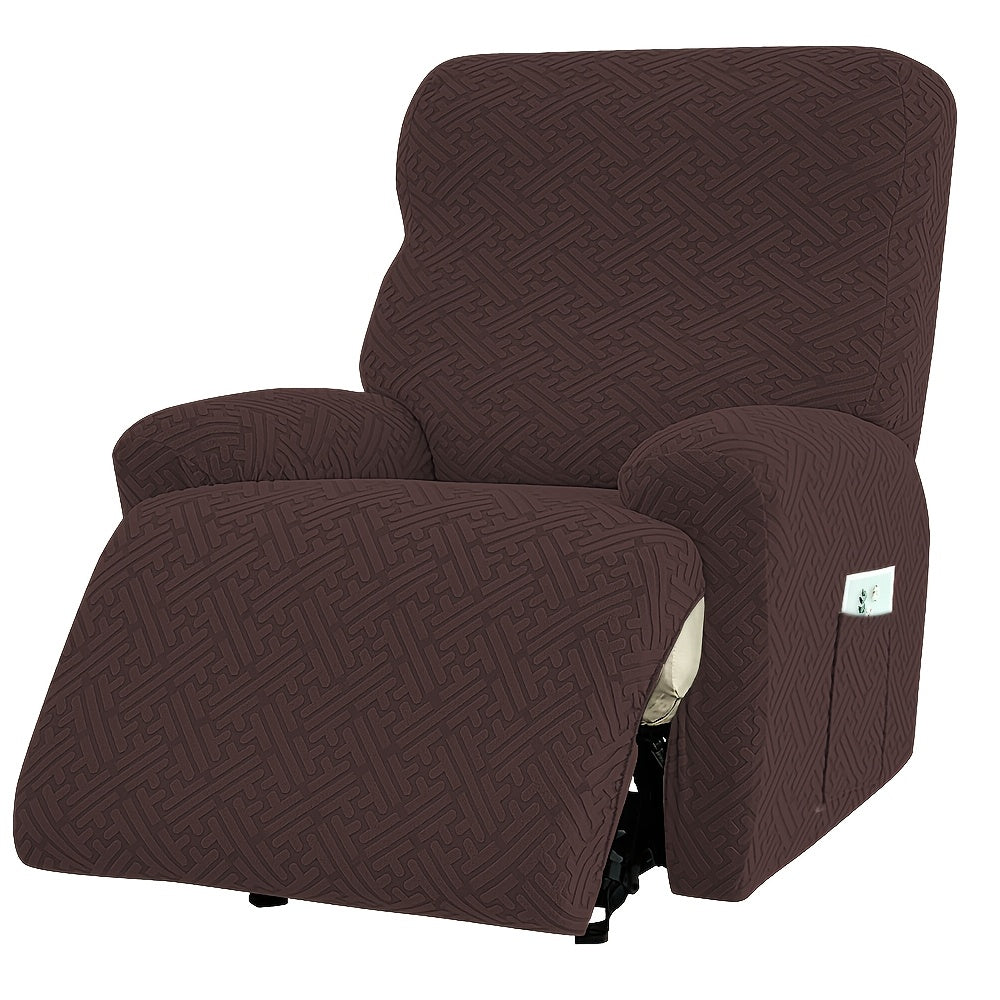 Stretch Recliner Slipcover with Pocket | All-Season 95% Polyester Spandex, All-in-One Recliner Chair Cover, Removable Washable Soft, Living Room Home Decor, 9 Colors