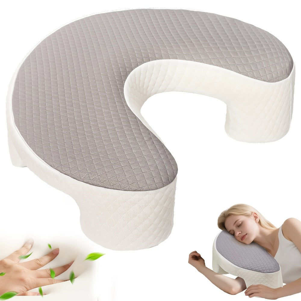 Ergonomic Cervical Pillow C-Shaped Neck Support Side Back Sleepers