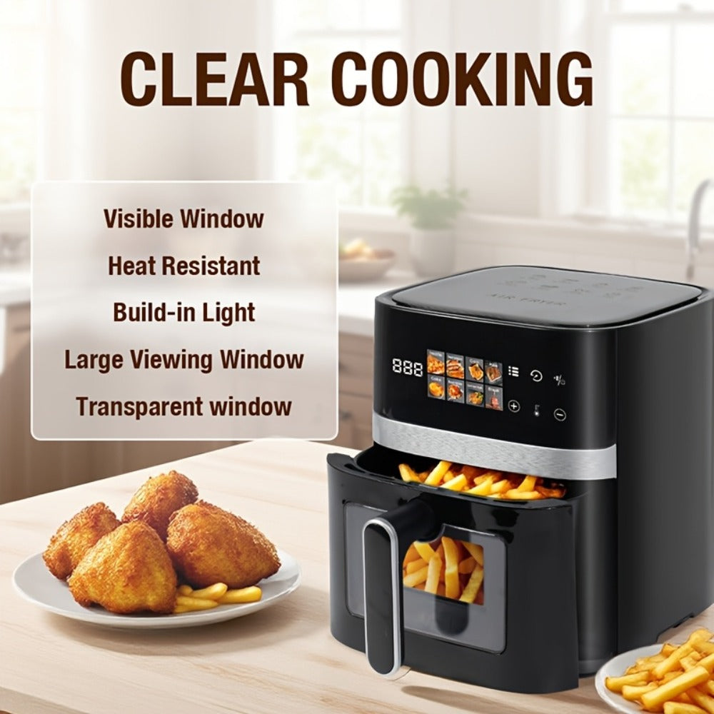 Air Fryer 5 Quart 8-in-1 Electric Hot Air Oven 1350W with LED Touchscreen & 360¡ã Hot Air Circulation ¨C Large Capacity Digital Air Fryer for Fry Roast Bake Grill Dehydrate, Black