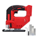 Cordless Jigsaw Tool with Brushless Motor - Variable Speed Bevel Angle 0-45¡ã LED Light 3-Position Rail for Straight Lines Curves Circles Wood Cutting Power Saw (Battery Not Included)