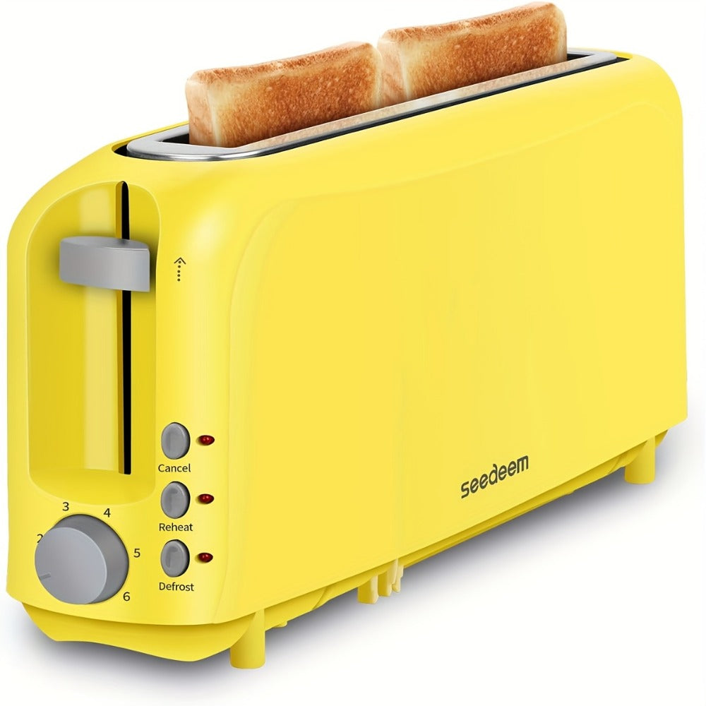 2-Slice Toaster Slim Ultra-Thin Design ¨C 6 Browning Settings, 10¡± Long Slot, Reheat & Defrost Functions, Auto Shut-Off, Removable Crumb Tray, 6 Colors Available