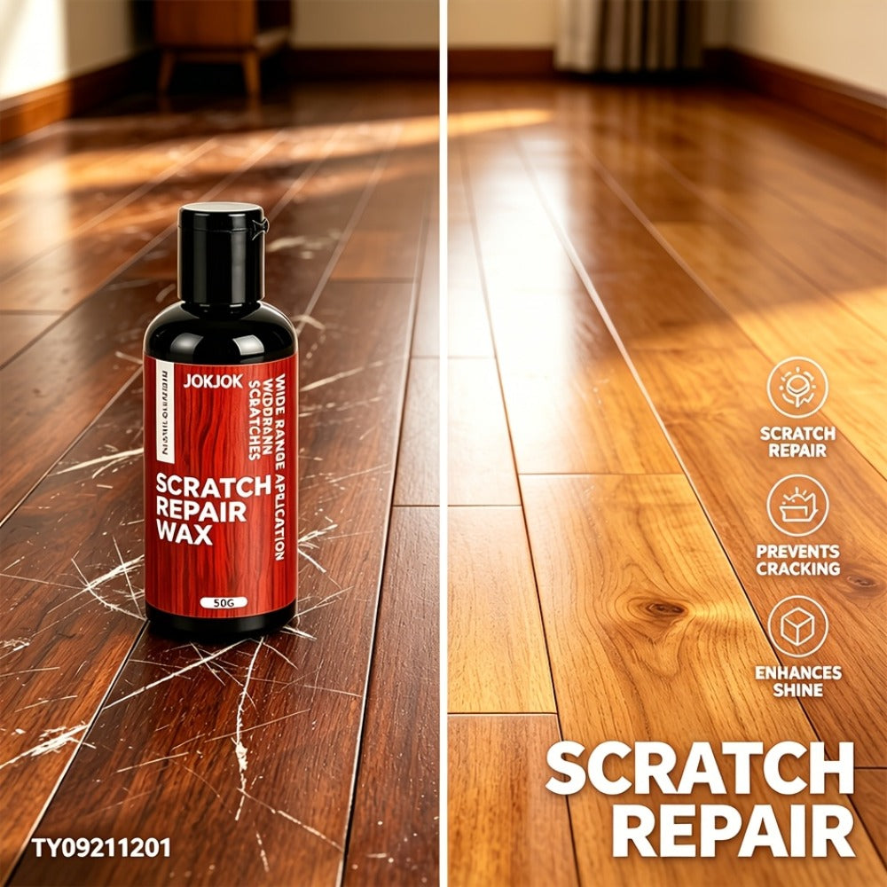 Wood Scratch Repair Wax - Hardwood Floor & Furniture Restorer Polish for Cabinets, Doors, Tables - Fix Scratches, Restore Luster, Prevent Drying & Aging