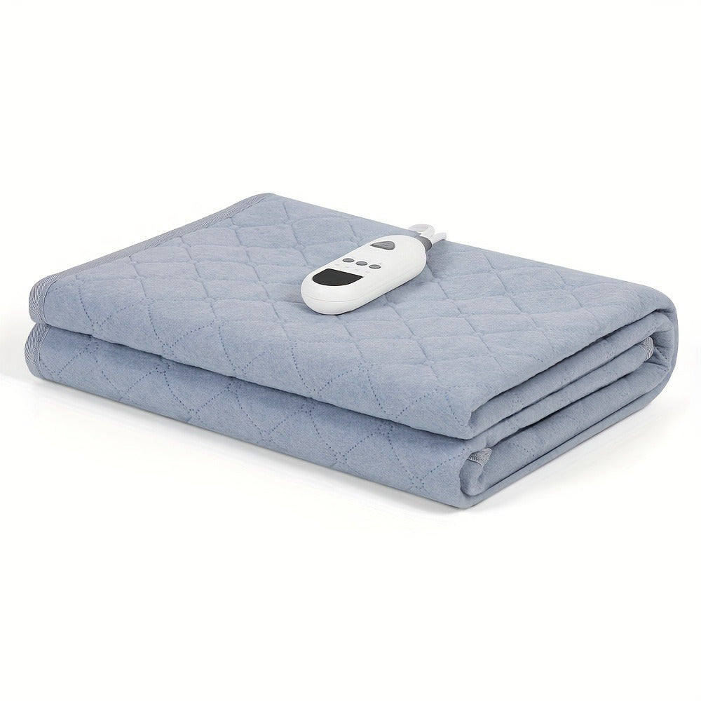 Extra Large Electric Heating Pad 63¡±x31.5¡± with Remote Control - 9 Adjustable Heat Levels, 4 Timer Settings, Quick Heating, Machine Washable, for Bed Massage Table Camping Sleeping Bag, Gray & Brown