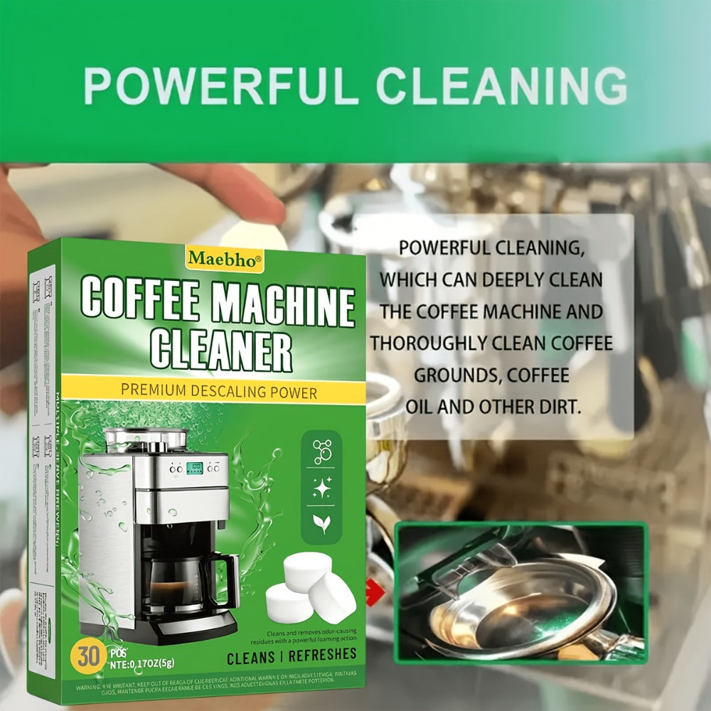 Cleaning Tablets ¨C Lemon Scented Toilet Cleaner Tablets for Stain & Urine Removal, Deodorizing Bowl Cleaner | Coffee Machine Cleaning Tablets for Deep Descaling & Stain Removal