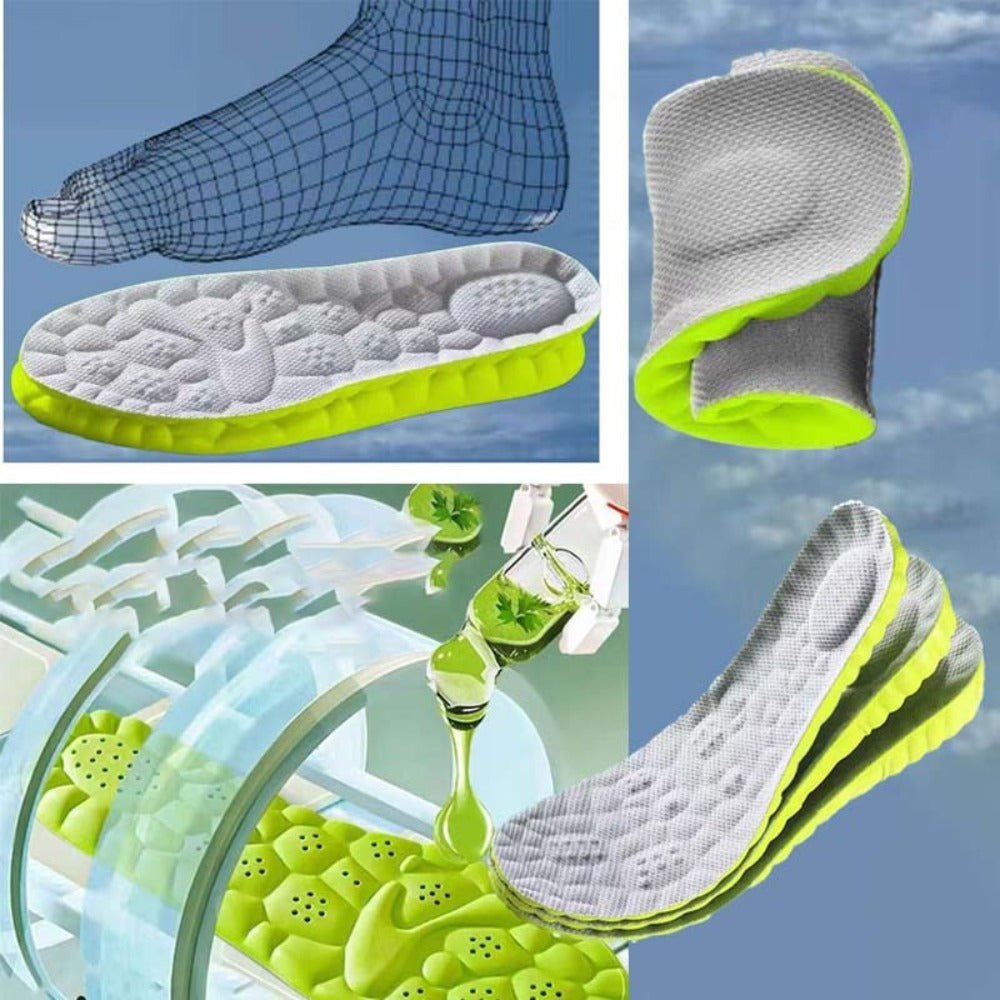 Shoe Insoles for Men & Women - 4 Pairs Cushioning Inserts Ultra-Soft Foam Footbed, Sweat-Proof Arch Support, Cloud Feel Comfort for Sneakers, Boots & Casual Shoes (Sizes 35-46)