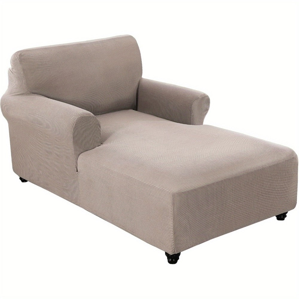 Chaise Lounge Cover Stretch Slipcover Jacquard Fabric Chair Sofa Protector for Living Room Bedroom Machine Washable Multi-Color