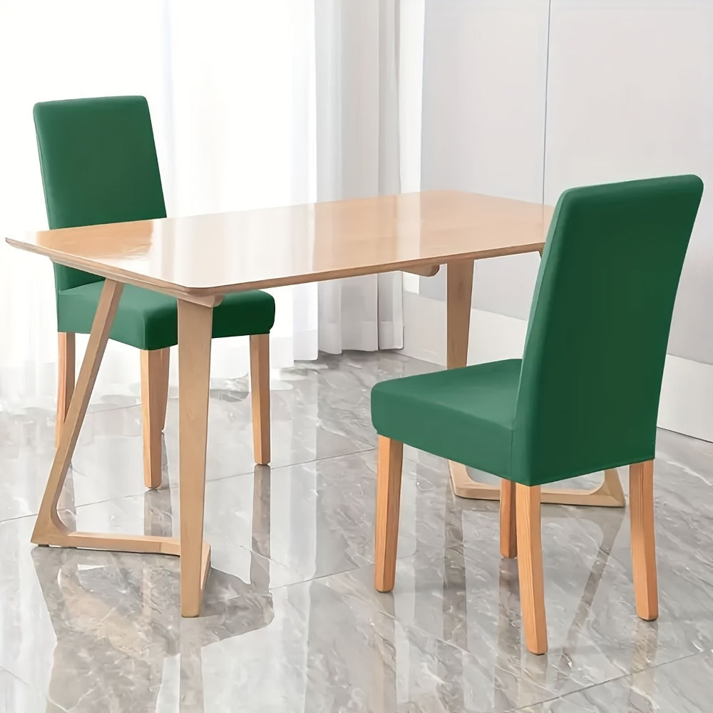 Stretch Dining Chair Covers Set | Elastic Jacquard Slipcovers for Dining Room Kitchen Wedding Office, 4pcs or 6pcs, 9 Colors, Washable Furniture Protector