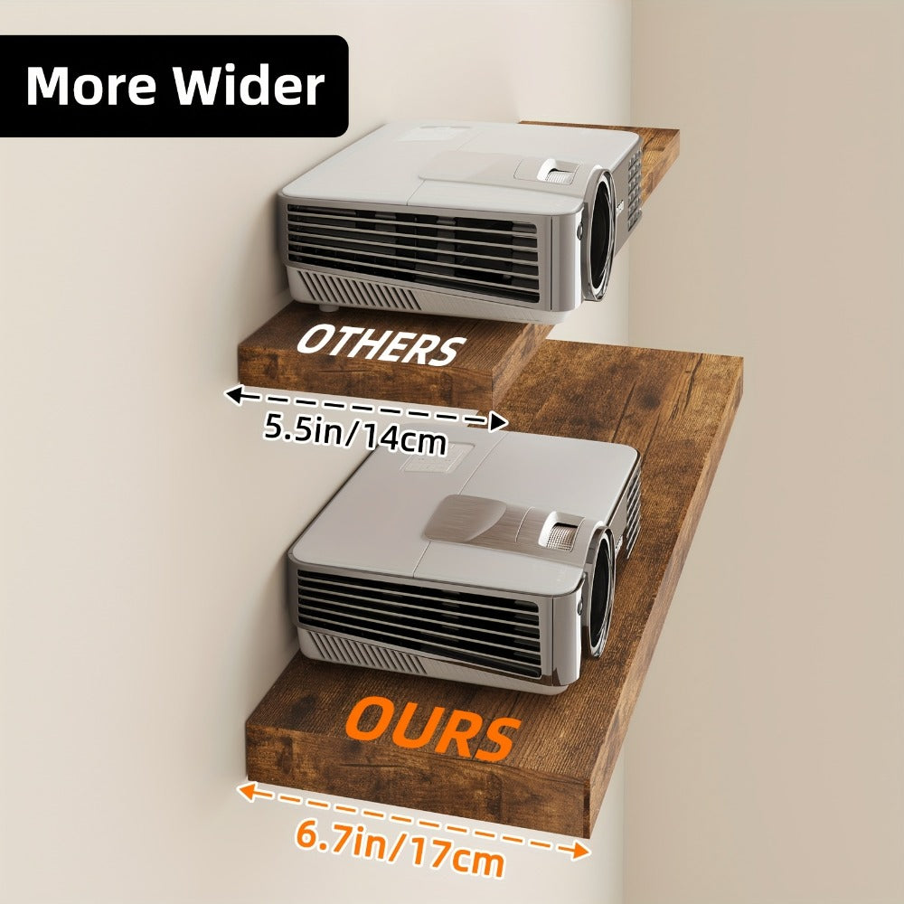 Floating Wall Shelves Set ¨C Wooden Wall-Mounted Shelves for Living Room, Kitchen & Bathroom (2/4/6pcs, 15.7¡±/19.7¡±/22¡±)