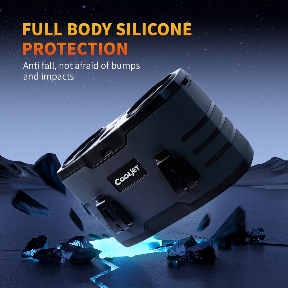 Portable Waist Fan 20000mAh ¨C Dual Vent 7W Brushless Motor, 10 Speed Levels, 4 Wearing Modes, LED Digital Display, USB-C Charging, Wearable Neck & Waist Cooling Fan for Outdoor Camping Hiking Fishing