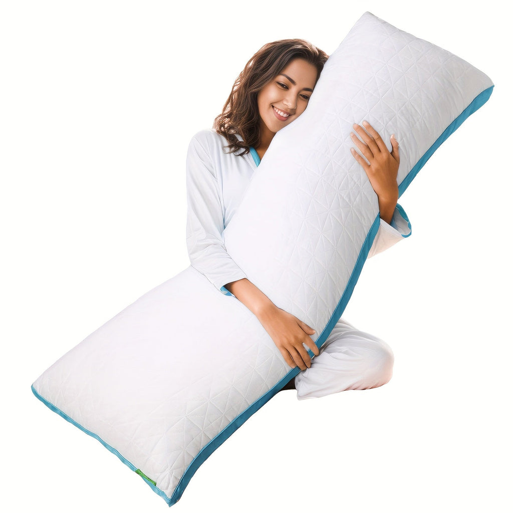 Body Pillow for Adults Full Body Pillow Firm Long Sleeping Pillow for Back Stomach Side Sleeper Bed Pillow Support Pregnancy Pillow Grey Pink