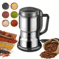 Coffee Bean Grinder 300W 8-Blade Stainless Steel 400g 14oz Large Capacity Up to 36 Cups 10-Second Fast Grinding Spice Grain Nut Dry Food Processor One-Touch Button
