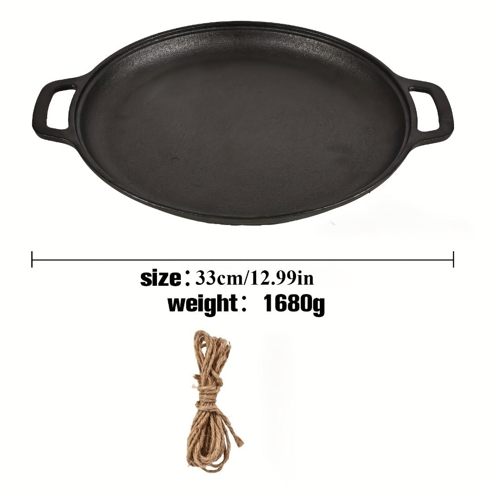 Cast Iron Frying Pan Non-Stick 11 Inch 28cm ¨C Rust-Proof Anti-Deformation Even Heating | Oven & Induction Safe Skillet for Pizza Barbecue & Camping | Durable Cast Iron Pan Single or 2-Pack