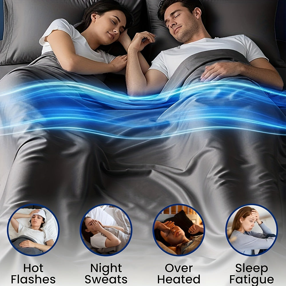 Bamboo Blend Cooling Bed Sheet Set 4pcs ¨C Ultra Soft Breathable Kids Sheets, Deep Pocket Fitted Sheet 18¡±-24¡±, 2200TC Shrink & Wrinkle Resistant, All-Season Hotel Luxury Bedding, Twin Full Queen King