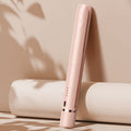 Wireless Hair Straightener and Curling Iron 2-in-1 Ceramic Cordless Hair Styler USB-C Rechargeable 3-Speed Adjustable Temperature Portable Travel Hair Tool Women Gift Pink White