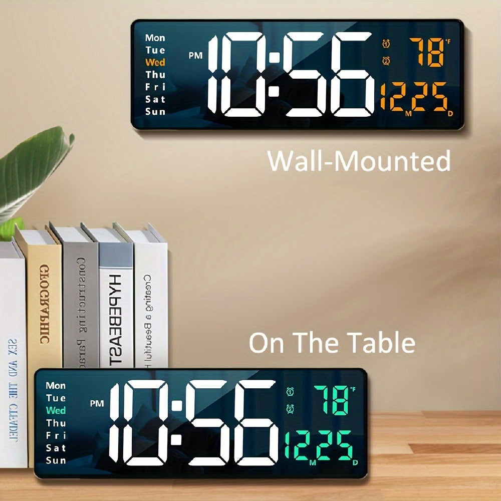 LED Digital Alarm Clock with Dual Alarm, Countdown Timer & 4-Level Dimmer for Bedside Nightstand