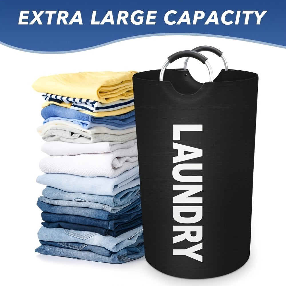 Extra Large Foldable Laundry Basket Set 95L/25.1 Gal Waterproof Oxford Cloth Tall Storage Baskets for Bedroom Bathroom Dorm Wardrobe Organization