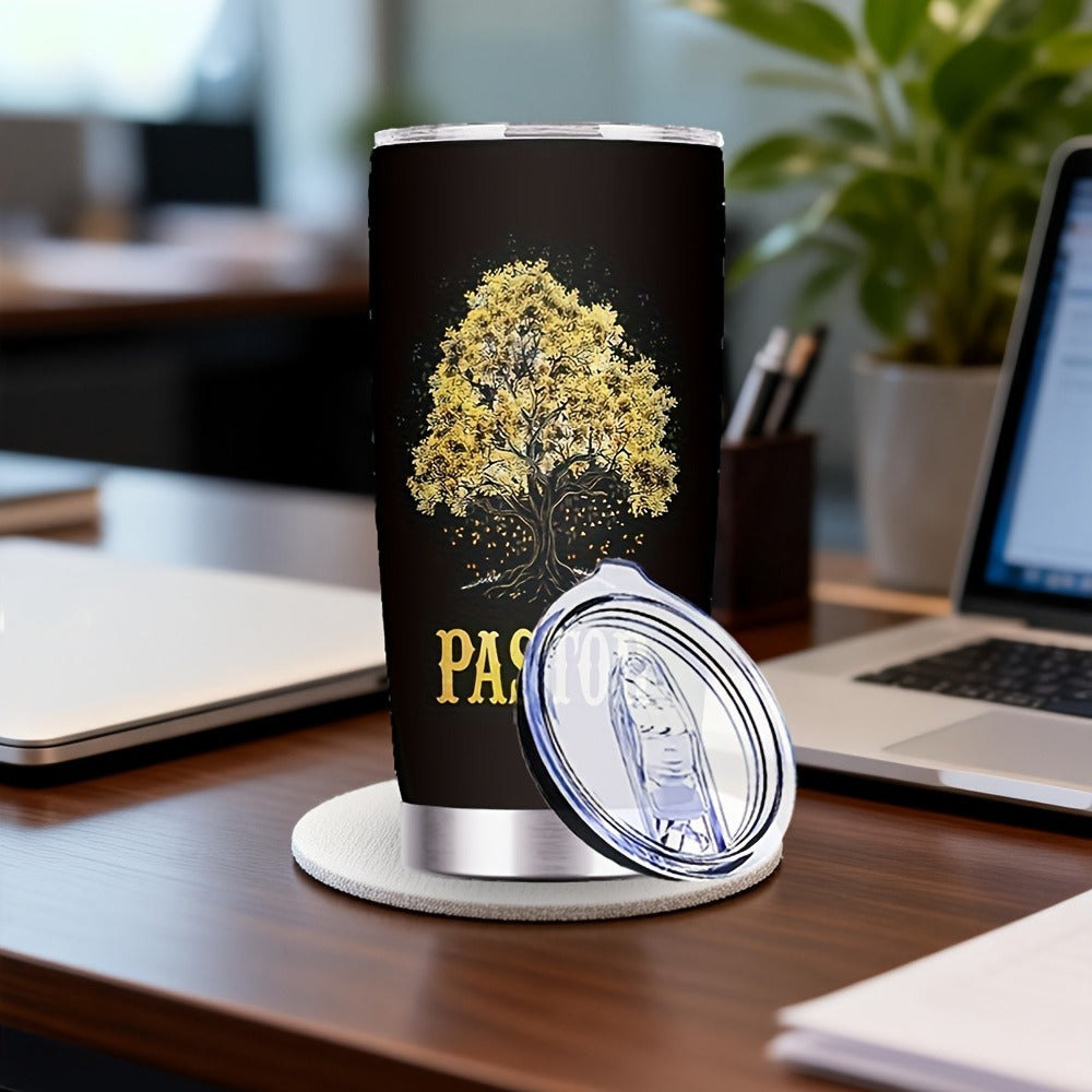 Insulated Tumbler 20oz with Lid & Straw ¨C Tree of Life Stainless Steel Travel Coffee Mug for Hot & Cold Drinks, Camping Cup, Holiday Gift