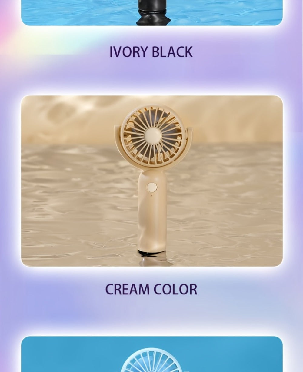 Handheld Fan Mini USB-C Rechargeable 3 Speed 180 Degree Adjustable Portable Personal Fan for Indoor Outdoor Travel Summer Cooling Gift 3 Pack 6 Pack Black Pink Purple