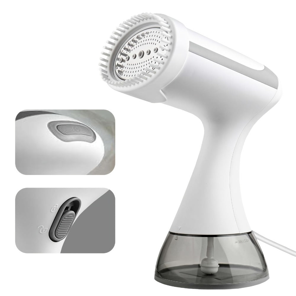 Handheld Garment Steamer 1100W 20s Fast Heating 300ml Water Tank Wrinkle Remover Steam Iron for Clothes Travel Business Home Clothing Care with Cleaning Brush Black White Carbon Fiber