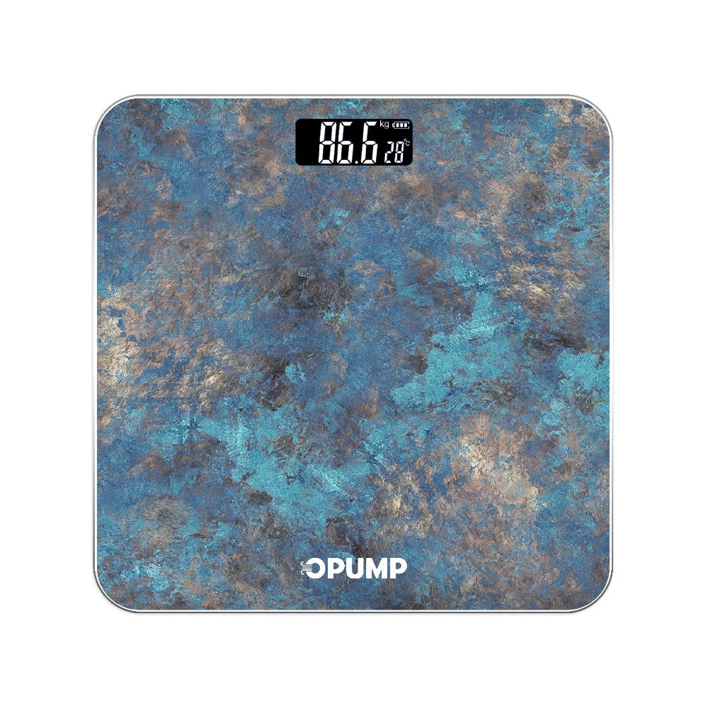 OPUMP Bathroom Scale 400lb ¨C Highly Accurate Digital Body Weight Scale with Backlit LED Display, Batteries Included, Measures up to 400lb/180kg, Multiple Colors ¨C Black Marble, Bronze, Sapphire & More