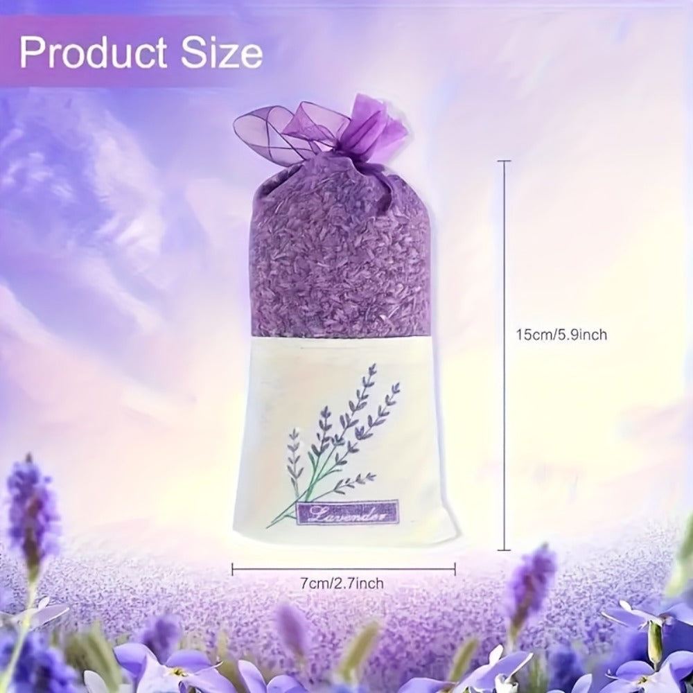 Lavender Scented Sachets Bags for Drawer Wardrobe Closet Car Fragrance - 5A Grade Fresh Purple Lavender Aroma Home Freshener Moth Repellent Gift Set 5pcs or Trial Pack