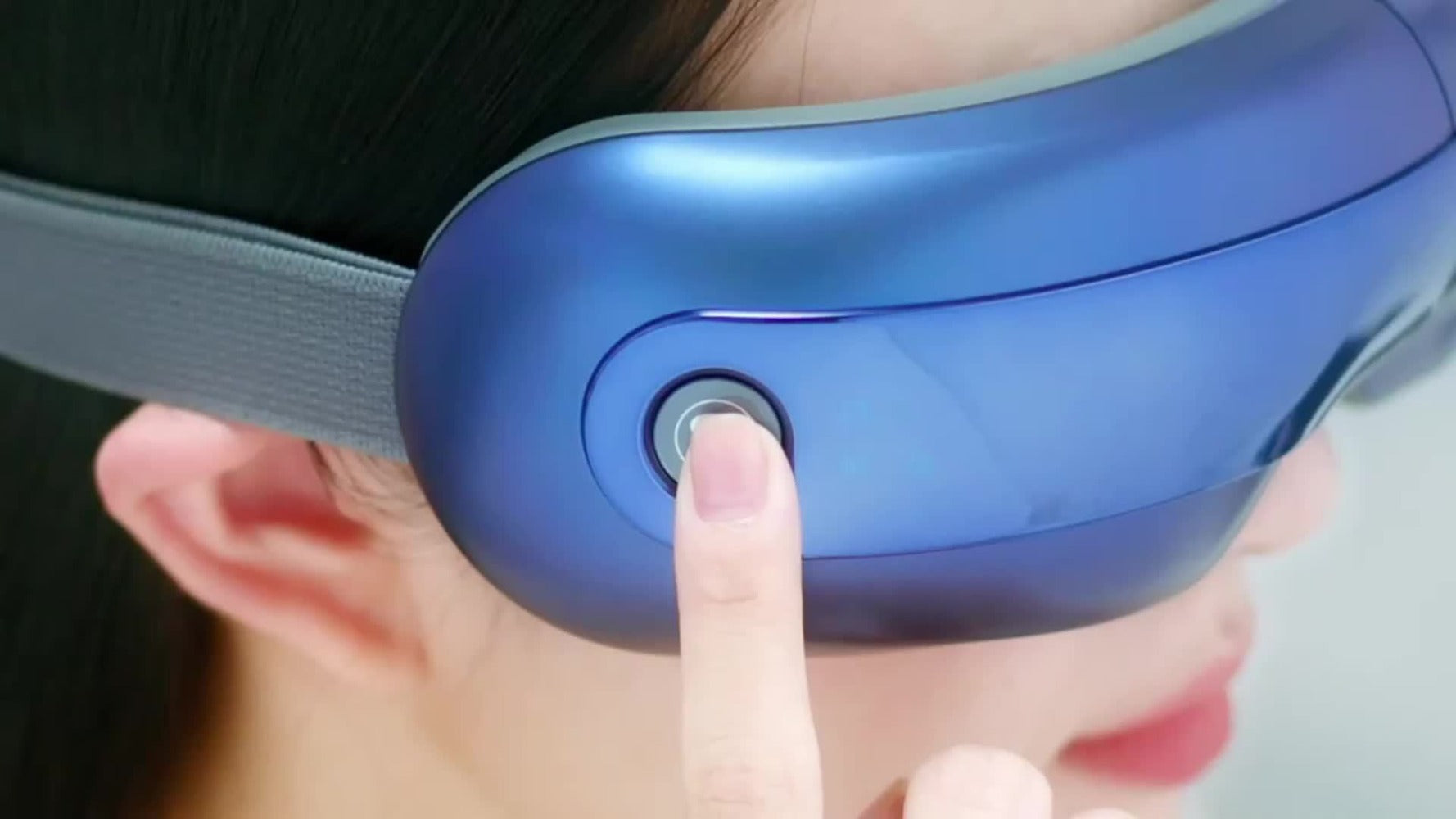 Eye Massager with Heat SKG E3 PRO Portable - Music Playback Built-In Vision Window Eye Relaxation Mask for Eye Strain Fatigue Relief, Heated Eye Massager Gift for Men & Women, Blue